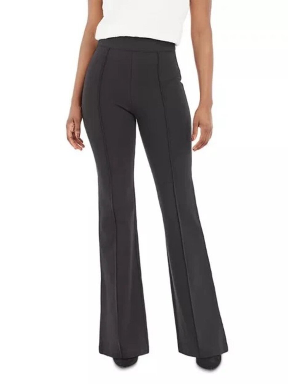 SPANX Ponte Flare Pants M Charcoal NWT High Rise Super Smooth Perfect Fit $158
